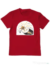 Tricou ADLER copil Beauty wave Rosu