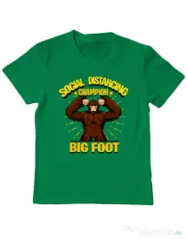 Tricou ADLER copil Social distancing 2 Verde mediu