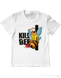 Tricou ADLER copil Kill bee Alb