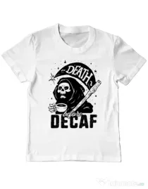 Tricou ADLER copil Decaf Alb