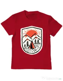 Tricou ADLER copil Sunset camp Rosu