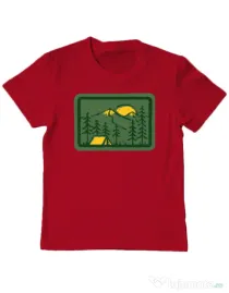 Tricou ADLER copil Camping 2 Rosu