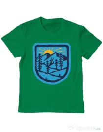 Tricou ADLER copil Great nature Verde mediu