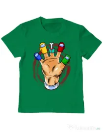 Tricou ADLER copil High five Verde mediu