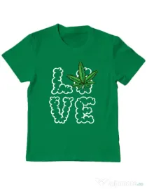 Tricou ADLER copil Love weed Verde mediu