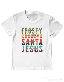 Tricou personalizat copil Like Christmas Alb
