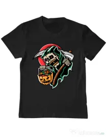 Tricou personalizat copil It's Halloween Time Negru