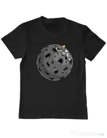 Tricou personalizat copil Chill Astronaut Negru