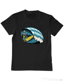 Tricou personalizat copil Surf Nose Negru