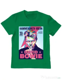 Tricou personalizat copil David Bowie Verde mediu
