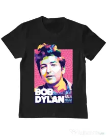 Tricou personalizat copil Bob Dylan Negru