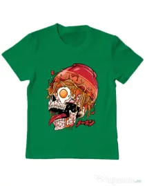 Tricou personalizat copil spicy skull Verde mediu