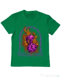 Tricou personalizat copil WISH ME LUCK Verde mediu