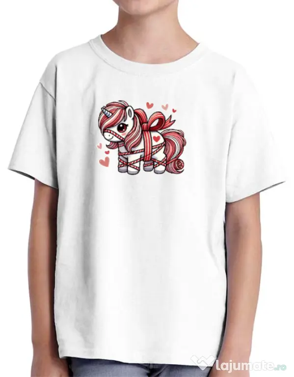 Tricou personalizat copil Cute ponny Alb