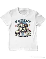 Tricou personalizat copil BULLDOG 16 Alb