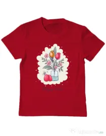 Tricou personalizat copil HAPPY EASTER Rosu