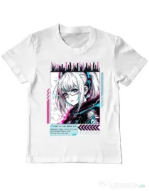 Tricou personalizat copil LOST IN THE NEON CITY Alb