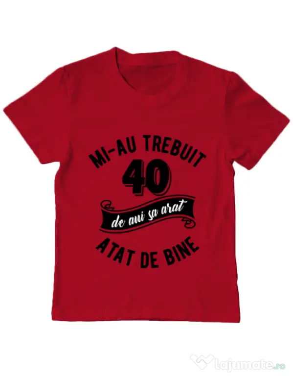 Tricou ADLER copil 40 de ani Rosu