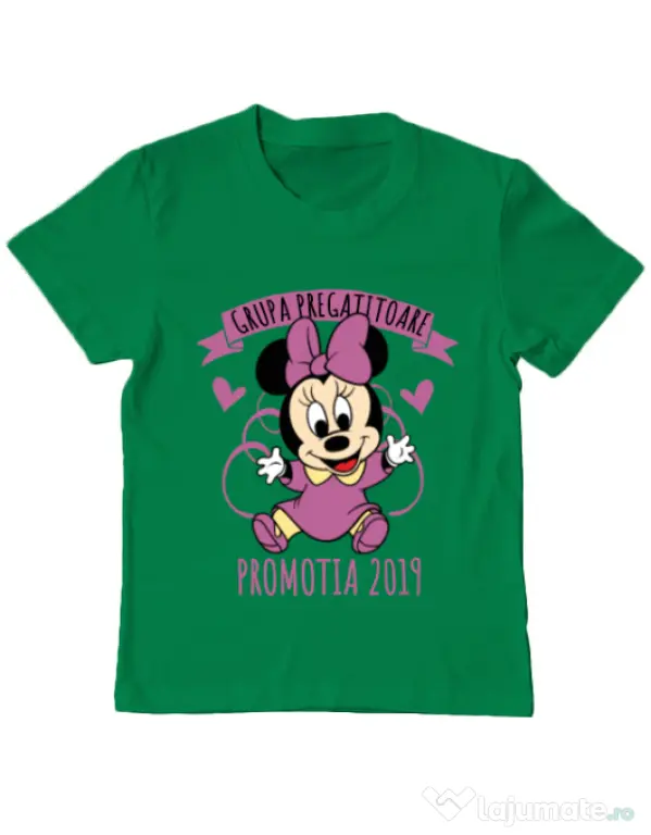 Tricou ADLER copil Absolvire Minnie Mouse Verde mediu