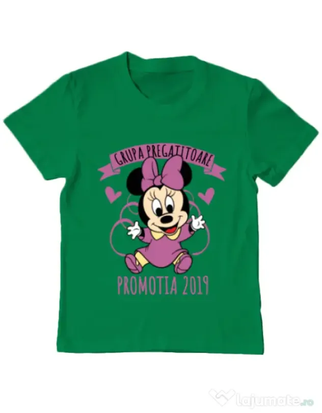 Tricou ADLER copil Absolvire Minnie Mouse Verde mediu
