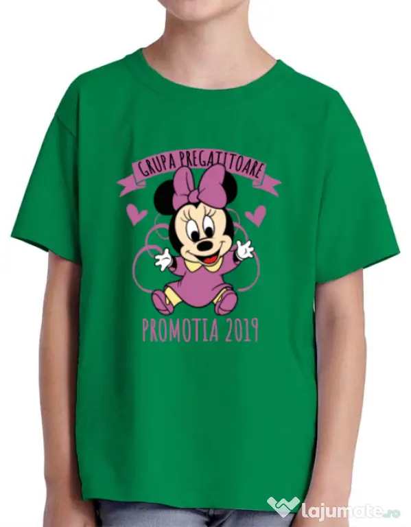Tricou ADLER copil Absolvire Minnie Mouse Verde mediu