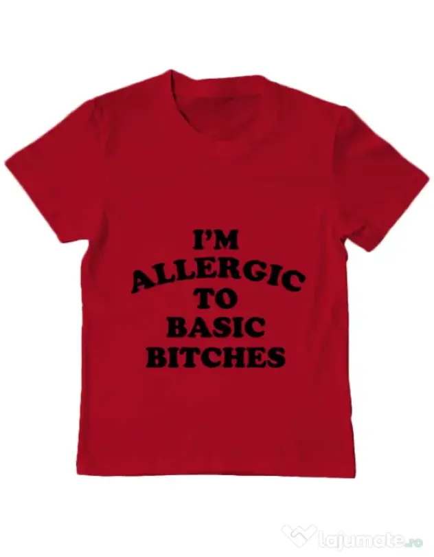 Tricou ADLER copil Allergic to basic bitches Rosu