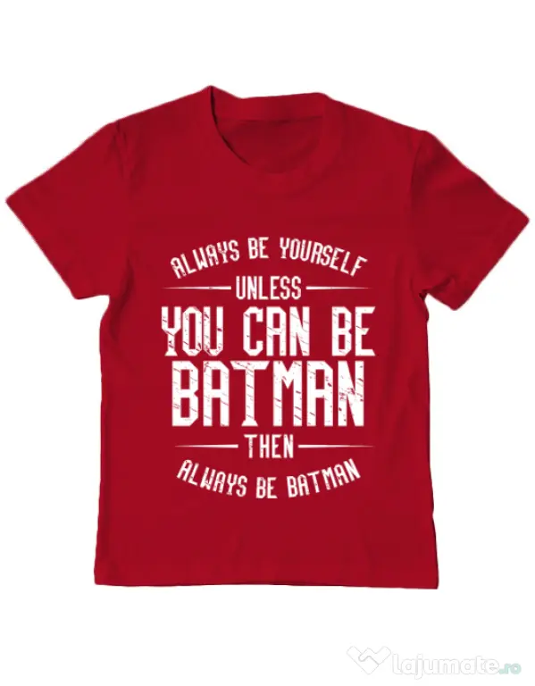 Tricou ADLER copil Always be batman Rosu
