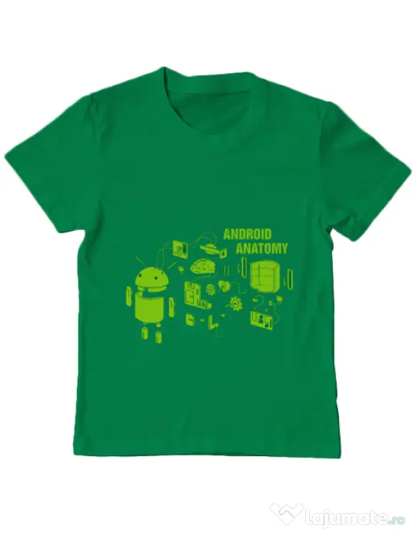 Tricou ADLER copil Android anatomy Verde mediu