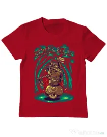 Tricou ADLER copil Armed and ready Rosu