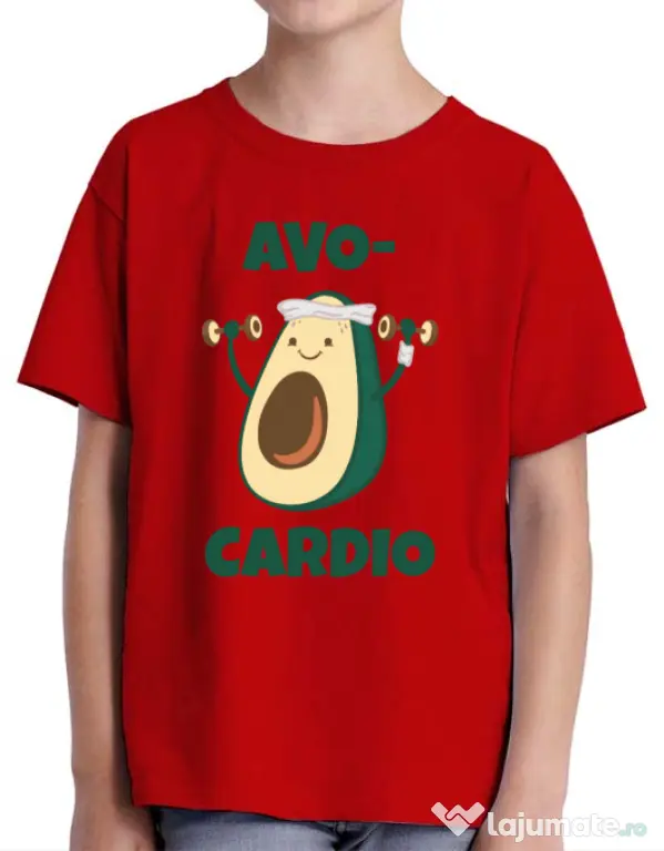 Tricou ADLER copil Avo-cardio Rosu
