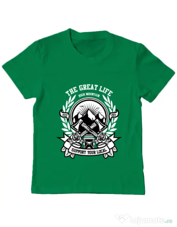 Tricou ADLER copil Axe Verde mediu