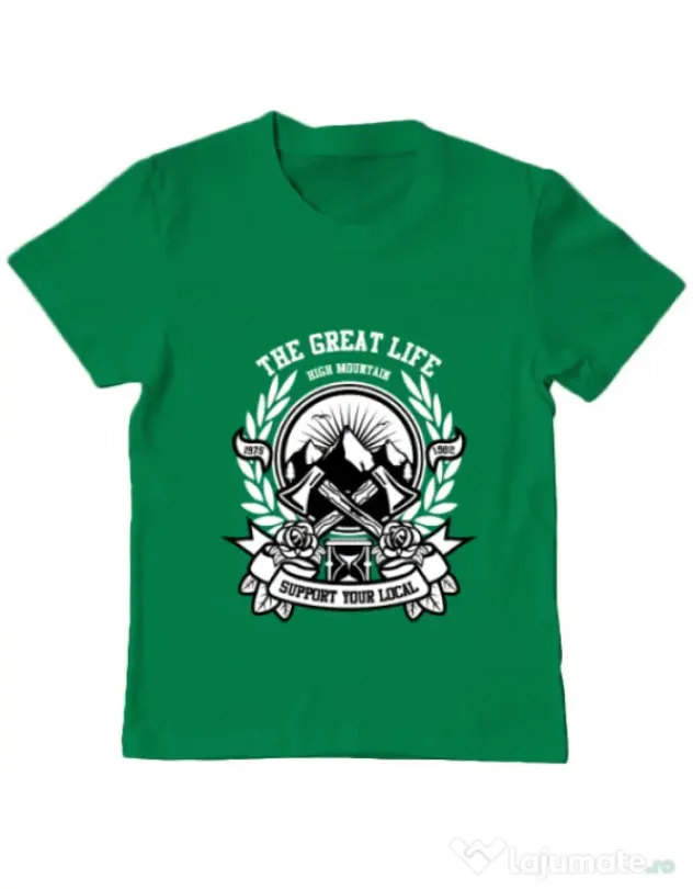 Tricou ADLER copil Axe Verde mediu