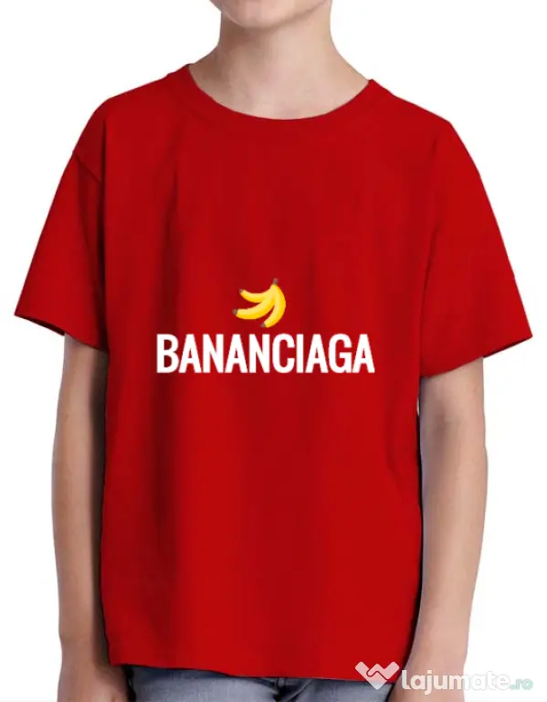Tricou ADLER copil Bananciaga Rosu