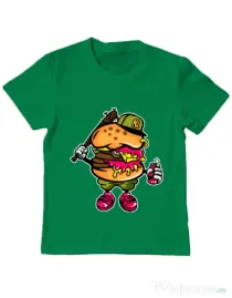 Tricou ADLER copil Bastard burger Verde mediu