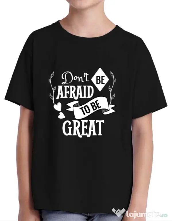 Tricou ADLER copil Be great Negru