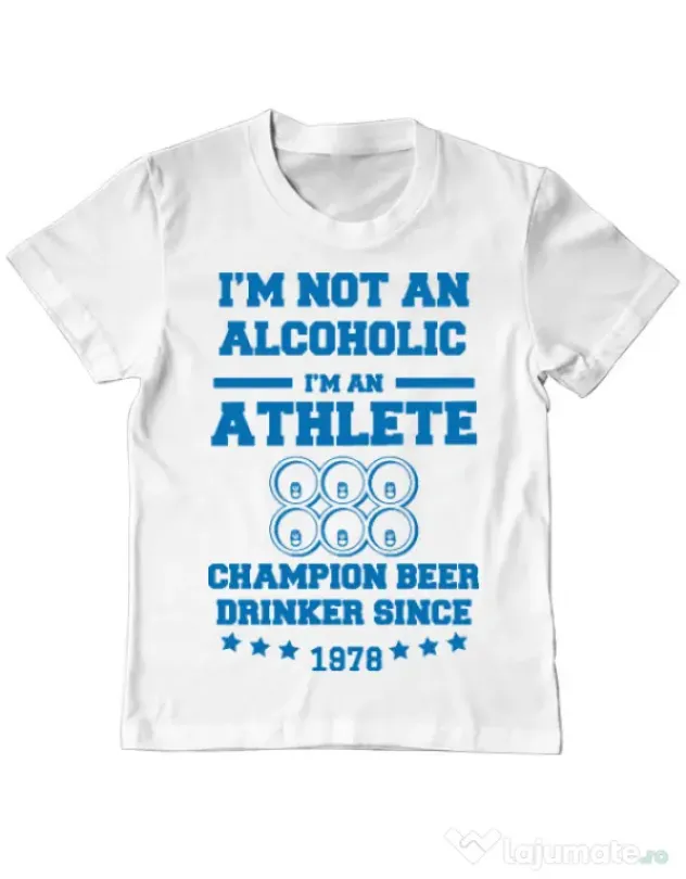 Tricou ADLER copil Beer champion Alb