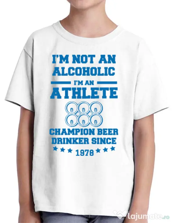 Tricou ADLER copil Beer champion Alb
