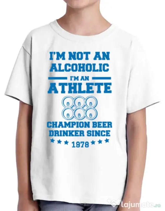 Tricou ADLER copil Beer champion Alb