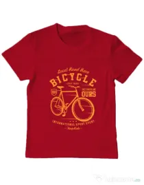 Tricou ADLER copil Bicycle Rosu