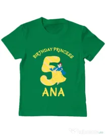Tricou ADLER copil Birthday Princess Verde mediu