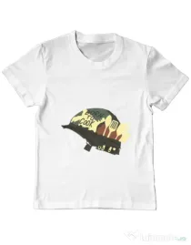 Tricou ADLER copil Born To Cook Alb