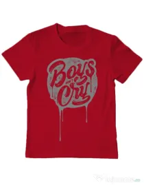 Tricou ADLER copil Boys Dont Cry Rosu