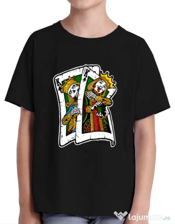 Tricou ADLER copil CARD Negru