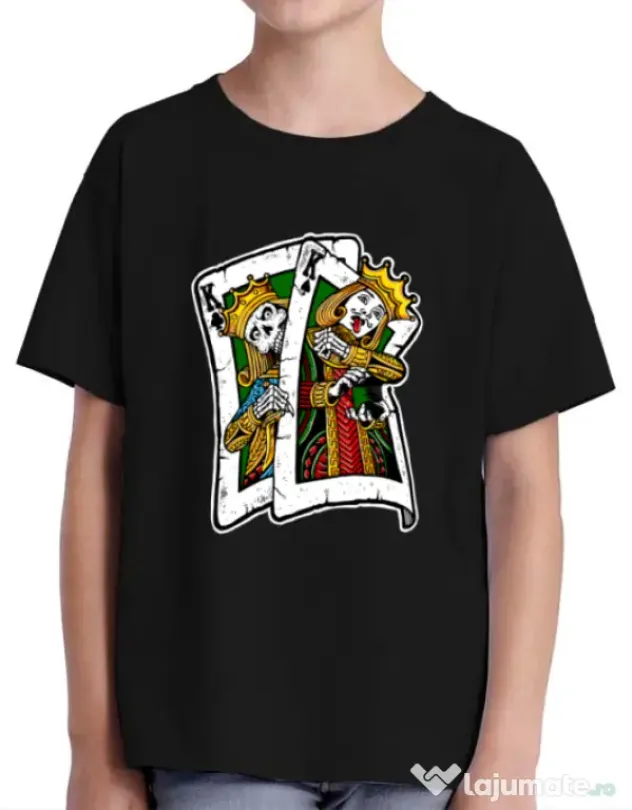 Tricou ADLER copil CARD Negru