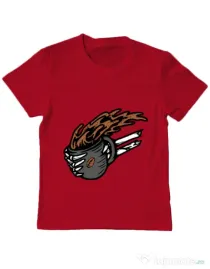 Tricou ADLER copil Coffee First Rosu