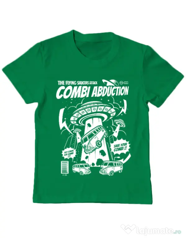 Tricou ADLER copil Combi Abduction Verde mediu