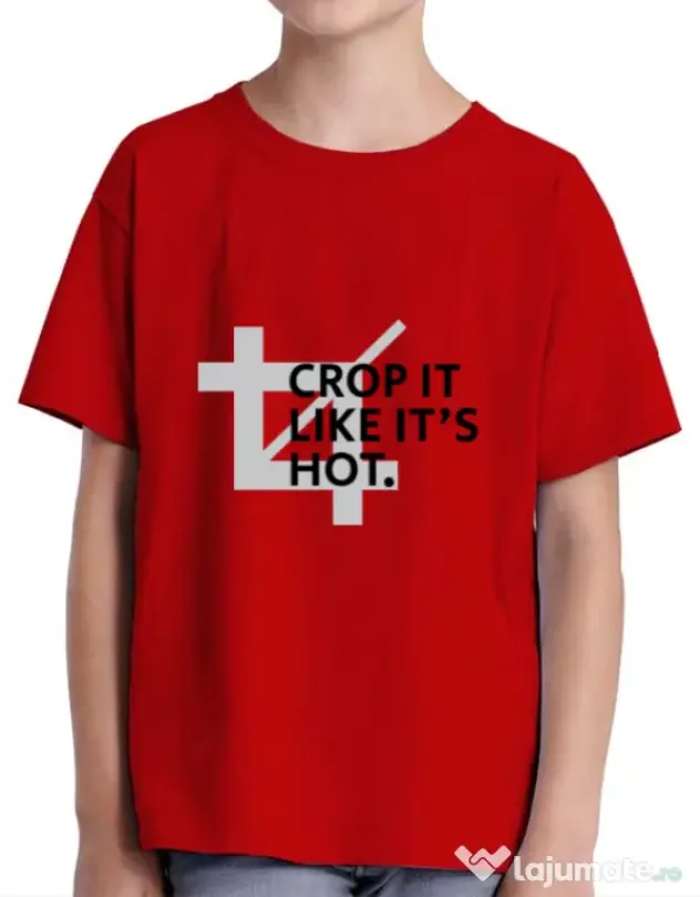 Tricou ADLER copil Crop it Rosu