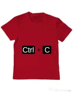 Tricou ADLER copil Ctrl Copy Rosu