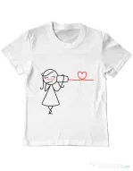 Tricou ADLER copil Cuvinte de dragoste 2 Alb