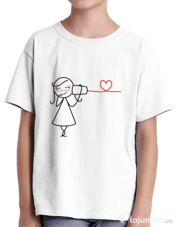 Tricou ADLER copil Cuvinte de dragoste 2 Alb